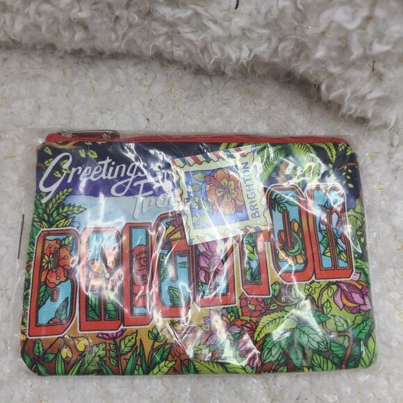 Brighton Bags Greetings From Brighton‎ Postcard Pouch NWT - Picture 1 of 4